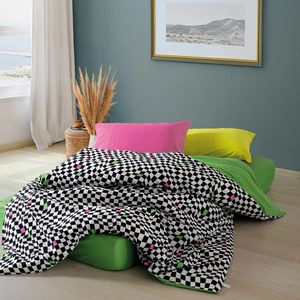 Cozy Home Popping Colors Tek Kişilik Lastikli Çarşaflı Nevresim Takımı Dazzle Yeşil