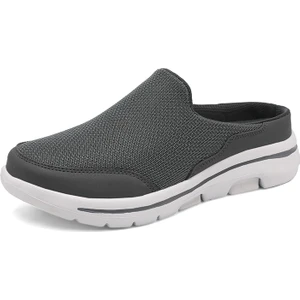 Erkekler Yarım Terlik Nefes Örgü Açık Rahat Yürüyüş Ayakkabısı Düz Hafif Sandalet Terlik Örgü Terlik (Yurt Dışından)