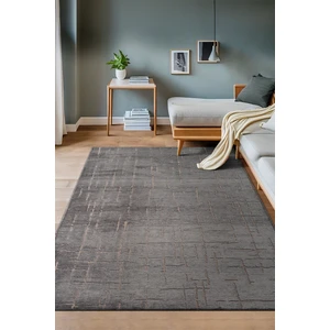 Antrasit Kaymaz Taban Yıkanabilir Dekoratif Kilim Yolluk