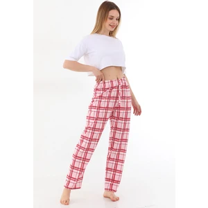 Arvin Pijama Ekose Baskılı Pamuklu Unisex Relaxed Kalıp Pijama
