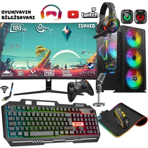 XGEN11 I7 12700F 12.nesil 32GB 512GB Nvme M.2 SSD GTX1660 Super 6gb 192BIT 24" 180Hz Curved Oyuncu Bilgisayarı