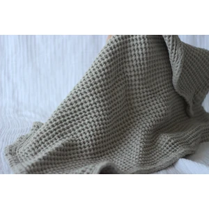 Anne Sesi Waffle Bebek Battaniyesi & Bebek Havlusu  Pamuk - 70X100 cm - Dove Gri