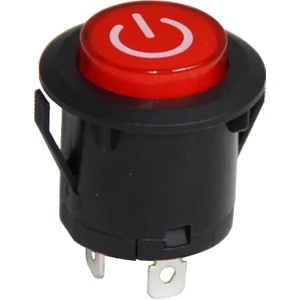 IC-180E 26 mm Yaylı Rocker Buton Işıklı Power Simgeli Düğme Anahtar