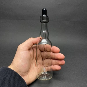 100 ml Boğumlu Model Cam Damlalıklı Şişe , Plastik Kapaklı , 100 cc Cam Damlalıklı Boğumlu Şişe x 6 Adet