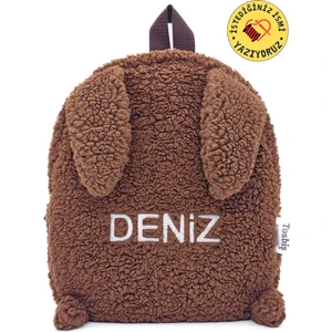 Tavşan Kahve 0 - 8 Yaş Anasınıfı Kreş Çocuk Okul / Sırt Çantası Peluş