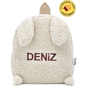 Tavşan Krem 0 - 8 Yaş Anasınıfı Kreş Çocuk Okul / Sırt Çantası Peluş