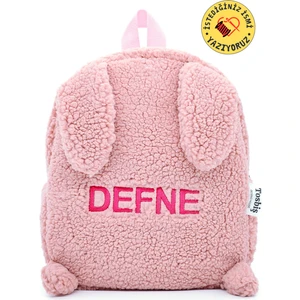 Tavşan Pembe 0 - 8 Yaş Anasınıfı Kreş Çocuk Okul / Sırt Çantası Peluş