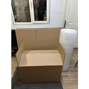 Aybaş Kağıtçılık Kutu Taşınma Seti, 60X40X40 10 Lu Çift Oluklu Boş Karton , Bandı, Balonlu Naylon