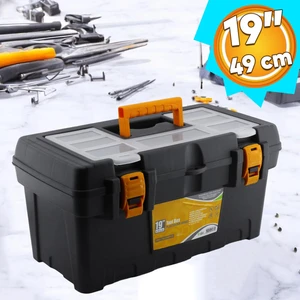 Taşınabilir Kulplu Bölmeli Takım Çantası Alet Çanta 49 cm Plastik Açma Kapatmalı 19'' Inç Organizer