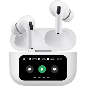 Tw8 Soundcraft Anc/enc Destekli Dokunmatik Dijital Ekranlı Bluetooth 5.4 Tws Kulak Içi Kulaklık Beyaz