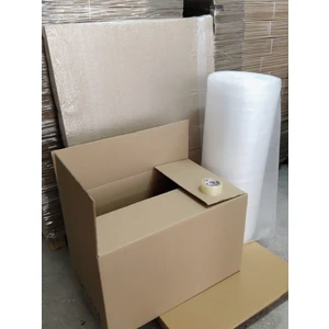 Aybaş Kağıtçılık Koli Kutu Taşınma Seti, 80X50X50 5’Li Çift Oluklu Boş Karton, 1.Adet Koli Bandı, 40 Gr. 5Mt Patpat