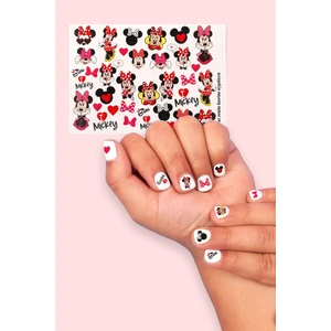 Kırmızı Minnie Mouse Kız Çocuk Tırnak Sticker