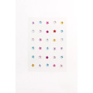 Le Mabelle Çok Renkli  Yıldız Figürlü Yüz ve Tırnak Sticker