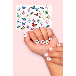 Le Mabelle Çok Renkli Kelebek Kız Çocuk Tırnak Sticker