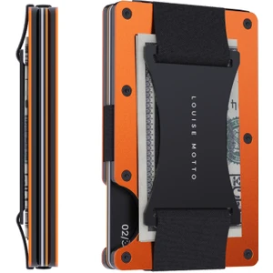 Louise Motto - Cardx - Burano Strap - Yeni Nesil Minimalist Cüzdan & Kartlık Premium Malzeme, Rfıd Korumalı - Turuncu