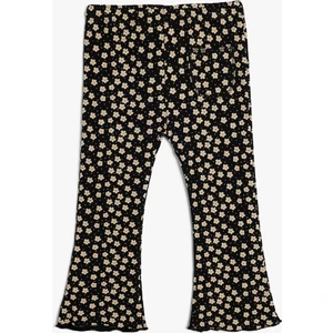 Ispanyol Paça Tayt Çiçekli Cep Detaylı Fitilli