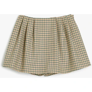 Şort Etek Pileli Beli Lastikli