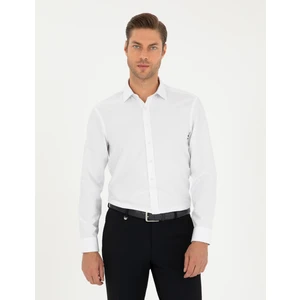 Pierre Cardin Erkek Beyaz Oxford Slim Fit Uzun Kollu Gömlek 50292539-VR013