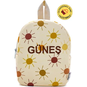 Güneş Anaokulu Çantası Krem Renk 0-8 Yaş İçin Su Geçirmez 26x21x11 cm