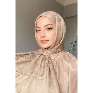 Flora Tekstil Kazayağı Desen Ipeksi Jakar Şal - Abiye Şal 180X 70 JKR24147