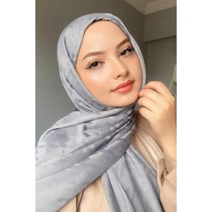 Flora Tekstil Kazayağı Desen Ipeksi Jakar Şal - Abiye Şal 180X 70 JKR24147