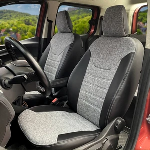 Ford Courier Araca Özel Oto Koltuk Kılıfı - Keten ve Deri