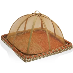 The Mia Transparan Bambu Hasır Tepsi 38 X 38 X 24 Cm