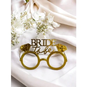 Parti Adresi Bride To Be Bekarlığa Veda Partisi Gözlüğü Tek Taşlı Bride Gözlük Altın