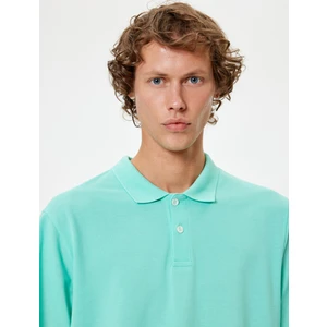 Slim Fit Tişört Polo Yaka Kısa Kollu Pamuklu