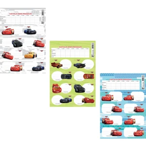 Keskin Color Cars 3'lü Ders Programlı Etiket