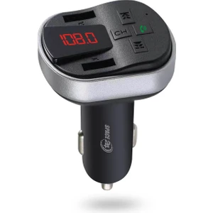 SPACE24 SP121 Bluetooth Dahili Mikrofon USB Aux Tf Kart Çakmaklık Girişli Fm Transmitter Siyah