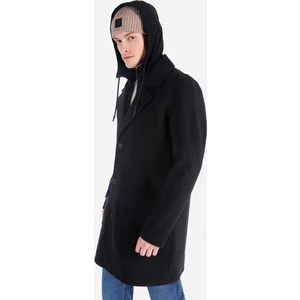 Regular Fit     Erkek Siyah Kaban