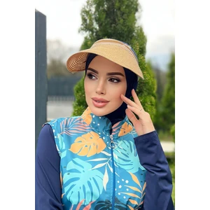 Remsa Mayo Vizör Hasır Şapka Güneş Koruyucu Siperlik Camel Rş-36