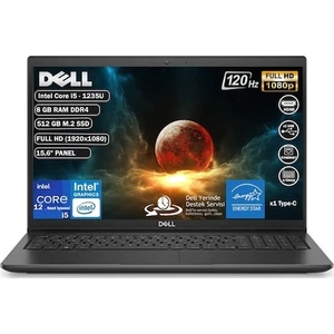 Vostro 3520 Intel Core i5-1235U 8 GB 512 GB SSD Freedos 15.6" FHD Taşınabilir Bilgisayar N1611PVNB3520U
