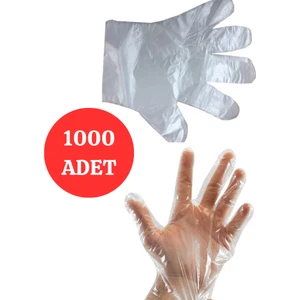 Kalbi Ticaret Şeffaf Eldiven 1000 Adet Hışır Poşet Eldiven Kullan At Tek Kullanımlık Eldiven