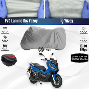 Ultra Shop Kanuni Seha 150 Motosiklet Brandası Çanta Topcase Uyumlu Motor Branda
