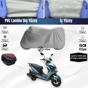 Ultra Shop Kuba Space 50 Pro Motosiklet Brandası Çanta Topcase Uyumlu Motor Branda