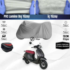 Ultra Shop Kuba Bluebird Motosiklet Brandası Çanta Topcase Uyumlu Motor Branda