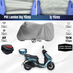 Ultra Shop Kuba Pesaro 50X Motosiklet Brandası Çanta Topcase Uyumlu Motor Branda