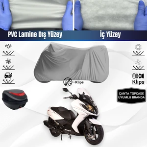 Ultra Shop Kymco Downtown 250İ Motosiklet Brandası Çanta Topcase Uyumlu Motor Branda