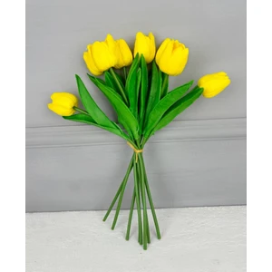 8'Li Yapay Islak Lale Buketi 1.Kalite Sarı