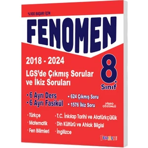Fenomen Yayınları 8. Sınıf LGS Çıkmıs Sorular ve İkız Soruları
