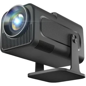 HY320 Siyah Taşınabilir Sinema Projektörü 4K 1080P Ev Sineması Bluetooth Android Akıllı Projeksiyon Wifi