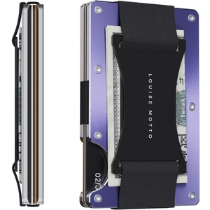 Louise Motto - Cardx - Shine Strap - Yeni Nesil Minimalist Cüzdan, Kartlık - Rfid Blocking, Kadın & Erkek (Mor)