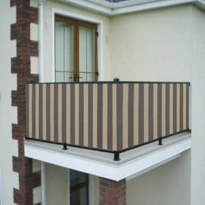 Gencer Home Balkon Demir Perdesi Kuş Gözü Gri Krem Ölçü Seçenekli