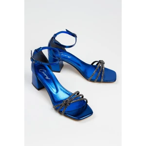 Topuklu Büyük Numara Bayan Taşlı Abiye Ayakkabı