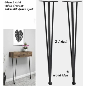Wood İdea 88 cm 2 Adet Yükseklik Ayarlı Metal Dresuar Ayağı