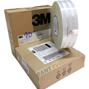 Bant Evi 3m Reflektif Bant Beyaz 55mmx5metre Tüvtürk Onaylı 3m 983 Diamond  Grade Reflektör Şerit