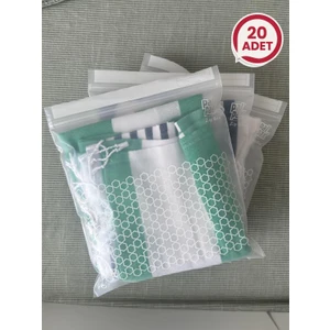 Zipbag Premium-Çok Amaçlı Kullanılabilir Kilitli,buzdolabı Poşeti 20 Adet 27X30 cm