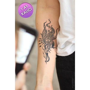 BP Tattoo 1 Ay Kalıcı Tattoo Gerçek Dövme Görünümlü Güneş Motifli Dövme